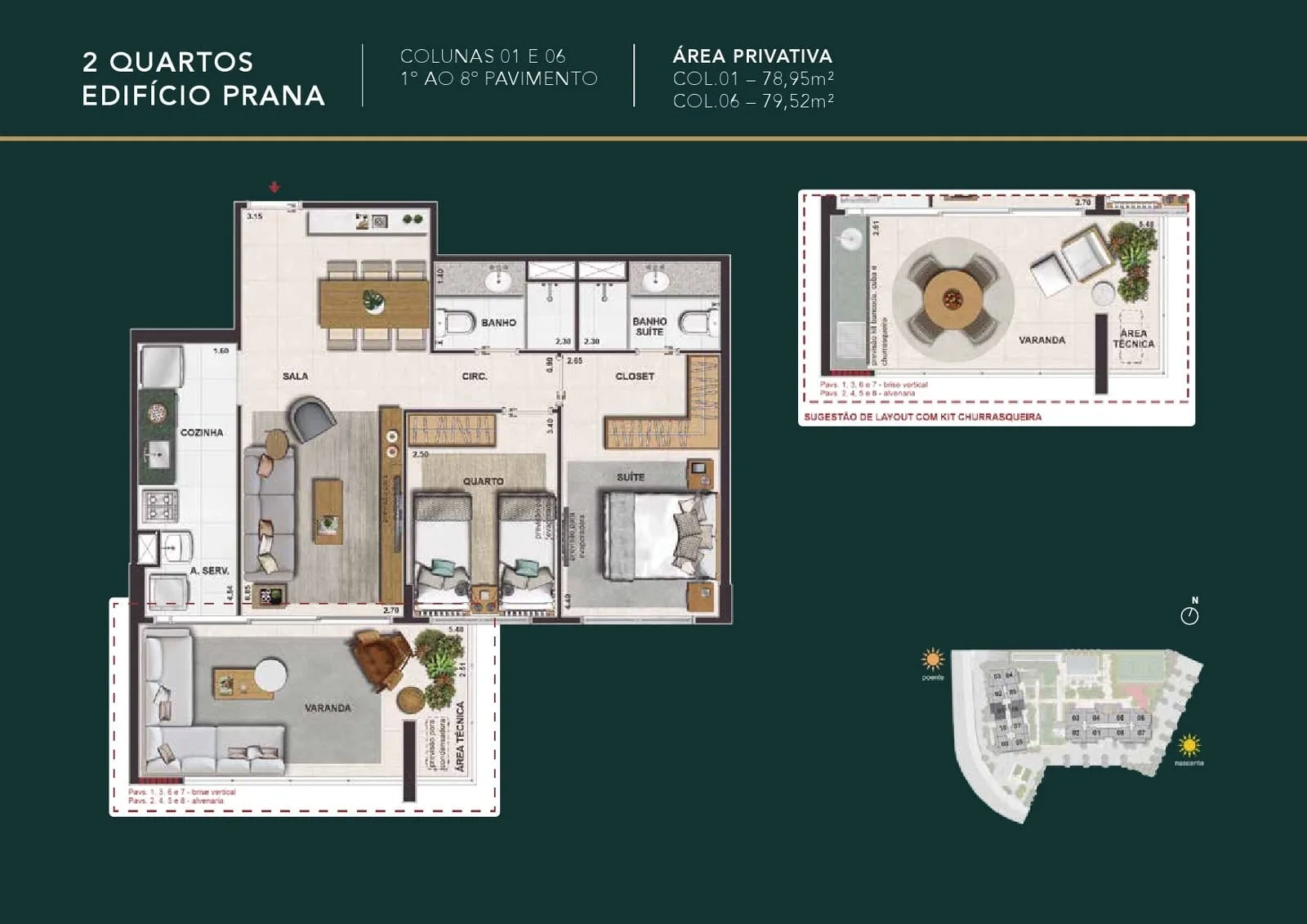 Planta 1: Mudrá Full Living, apartamento de alto padrão na Barra da Tijuca, Rio de Janeiro