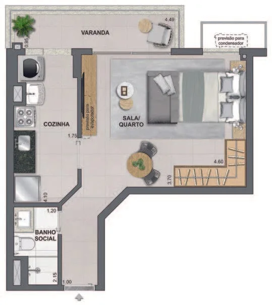 Planta 28: Iconyc By Yoo, apartamento de alto padrão em Botafogo, Rio de Janeiro