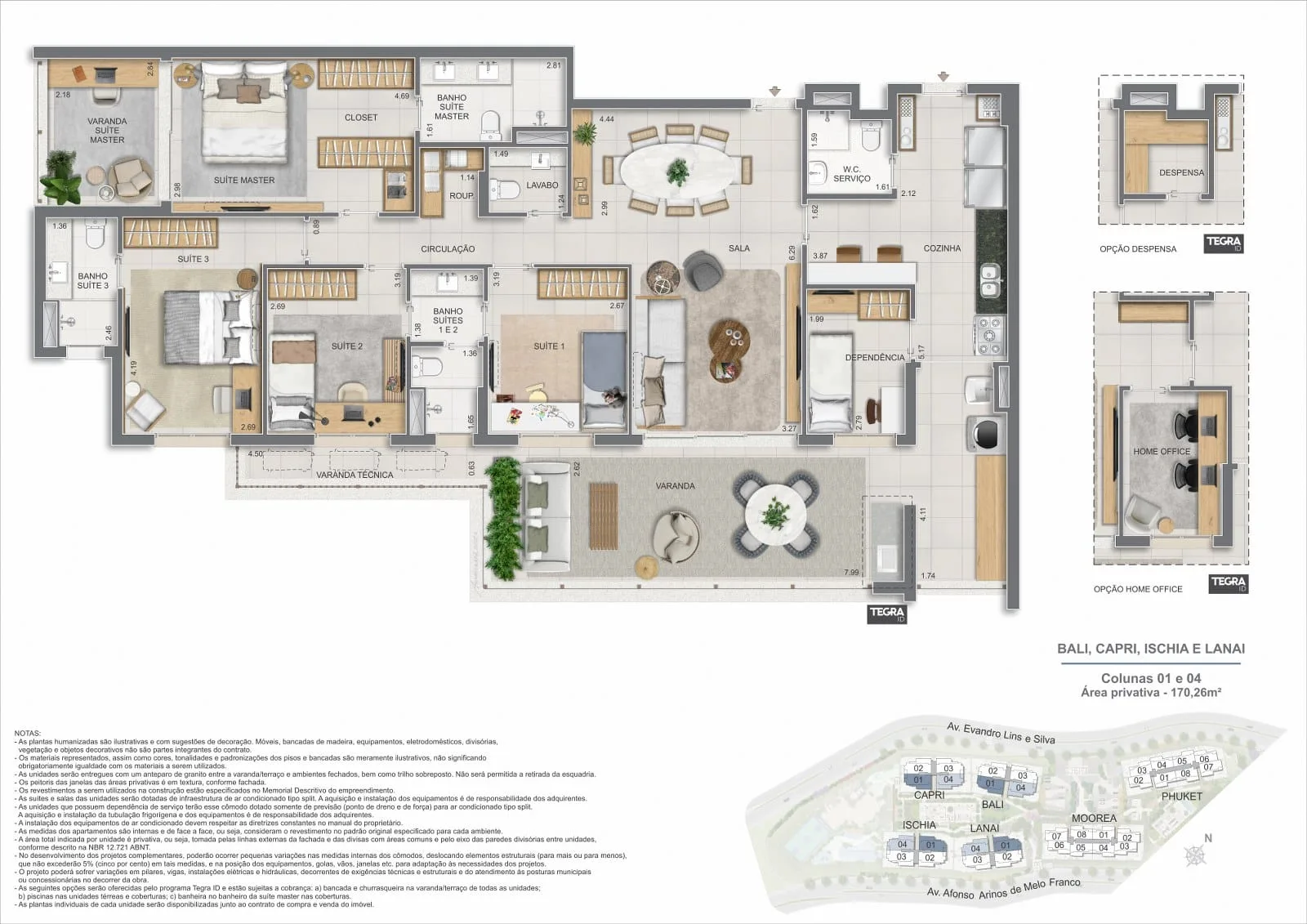Planta 2: Gaea Home Resort, apartamento de alto padrão na Barra da Tijuca, Rio de Janeiro