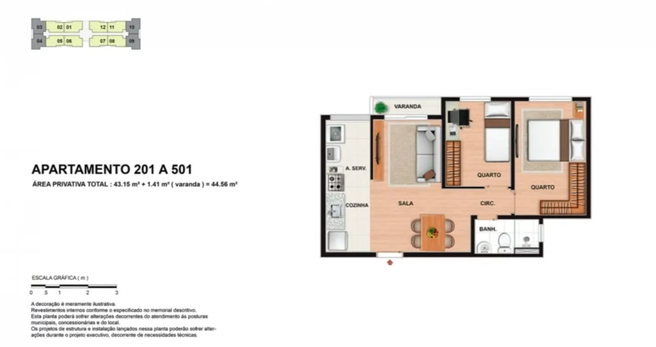 Planta 5: Vitale Eco Vargem Grande, apartamento de alto padrão em Outro, Rio de Janeiro