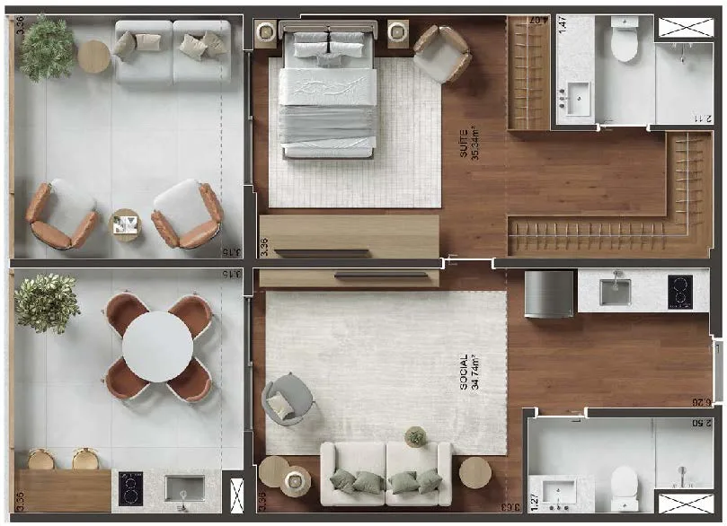 Planta 4: MO.dO Design Living, studio de alto padrão em Botafogo, Rio de Janeiro