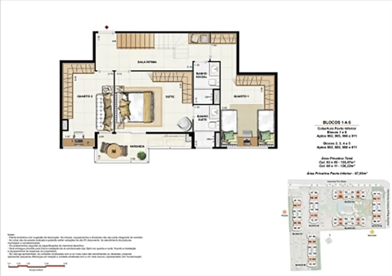 Planta 4: RG Personal Residence, apartamento de alto padrão no Recreio dos Bandeirantes, Rio de Janeiro