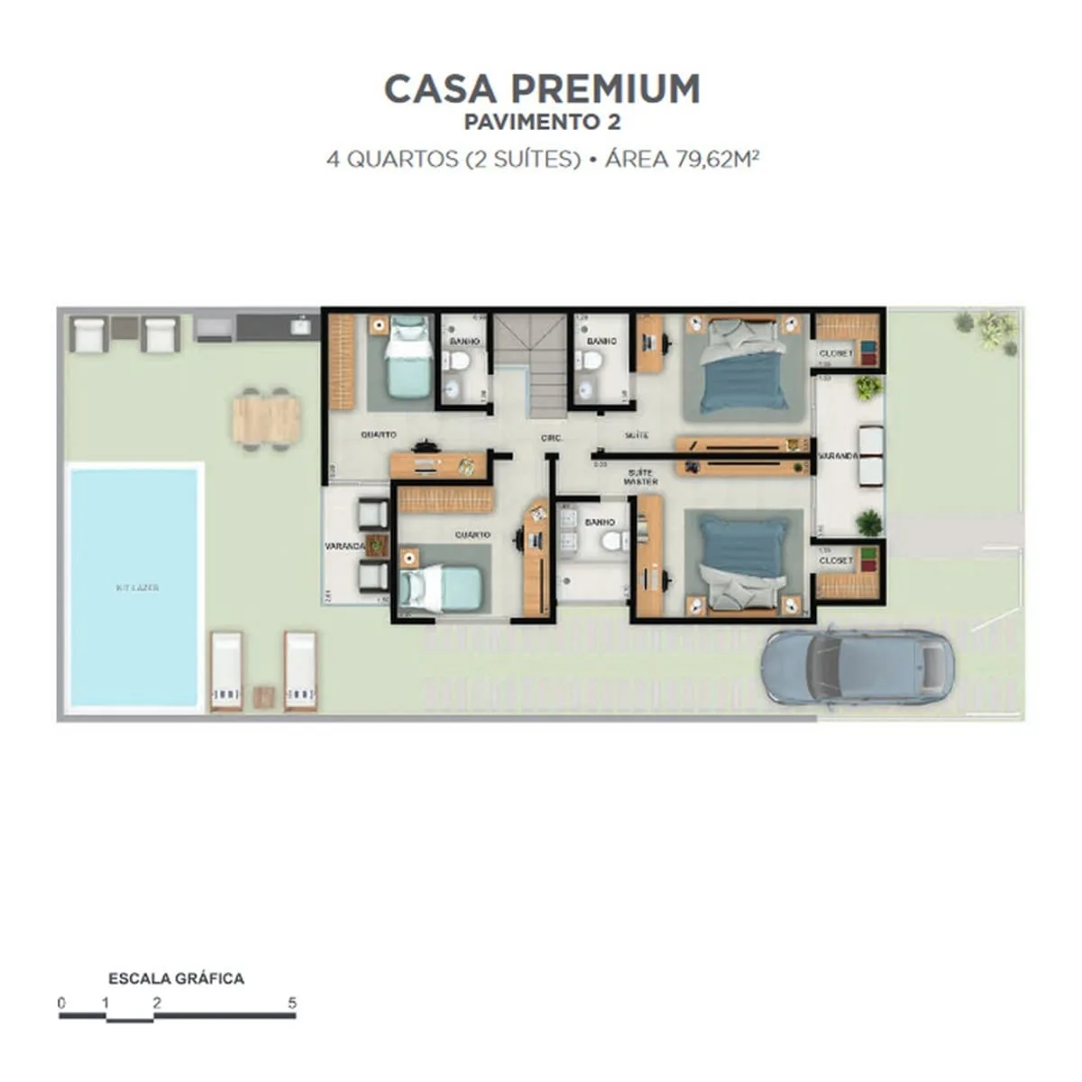 Planta 3: Bio Recreio Residencial, casa de alto padrão no Recreio dos Bandeirantes, Rio de Janeiro
