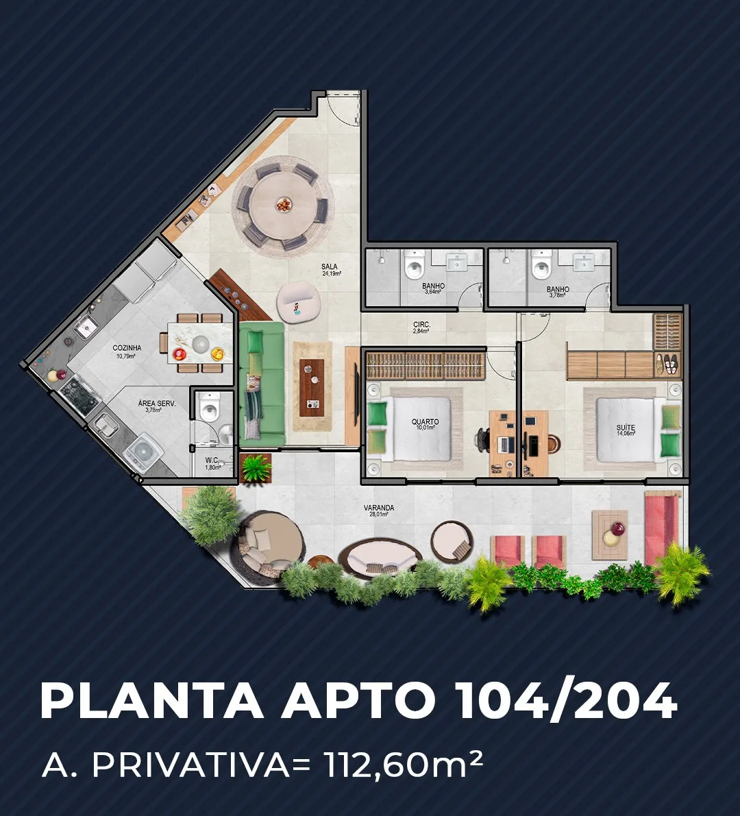 Planta 4: Azure Barra da Tijuca, apartamento de alto padrão na Barra da Tijuca, Rio de Janeiro