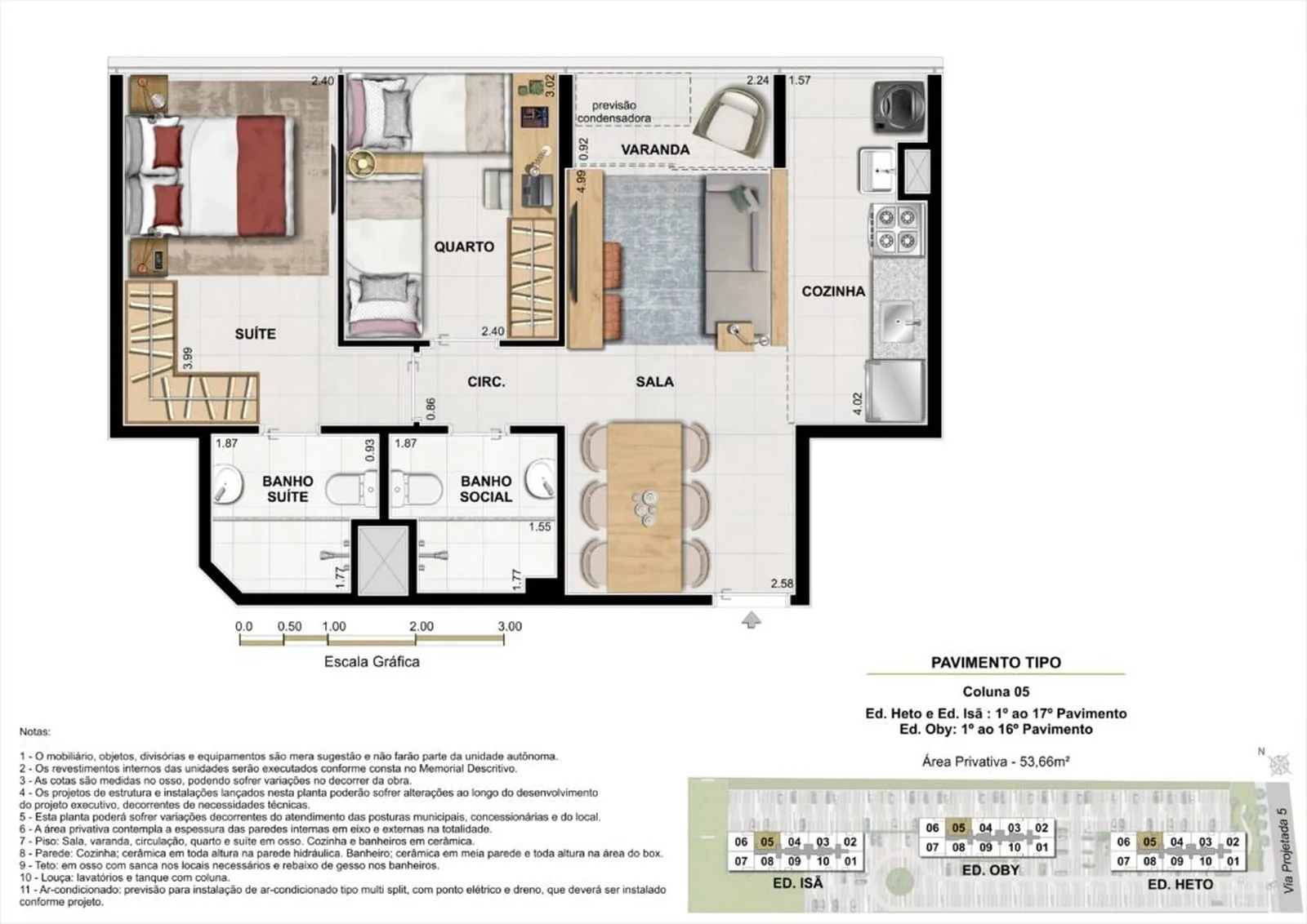 Planta 19: Murano Residencial, apartamento de alto padrão na Barra Olímpica, Rio de Janeiro
