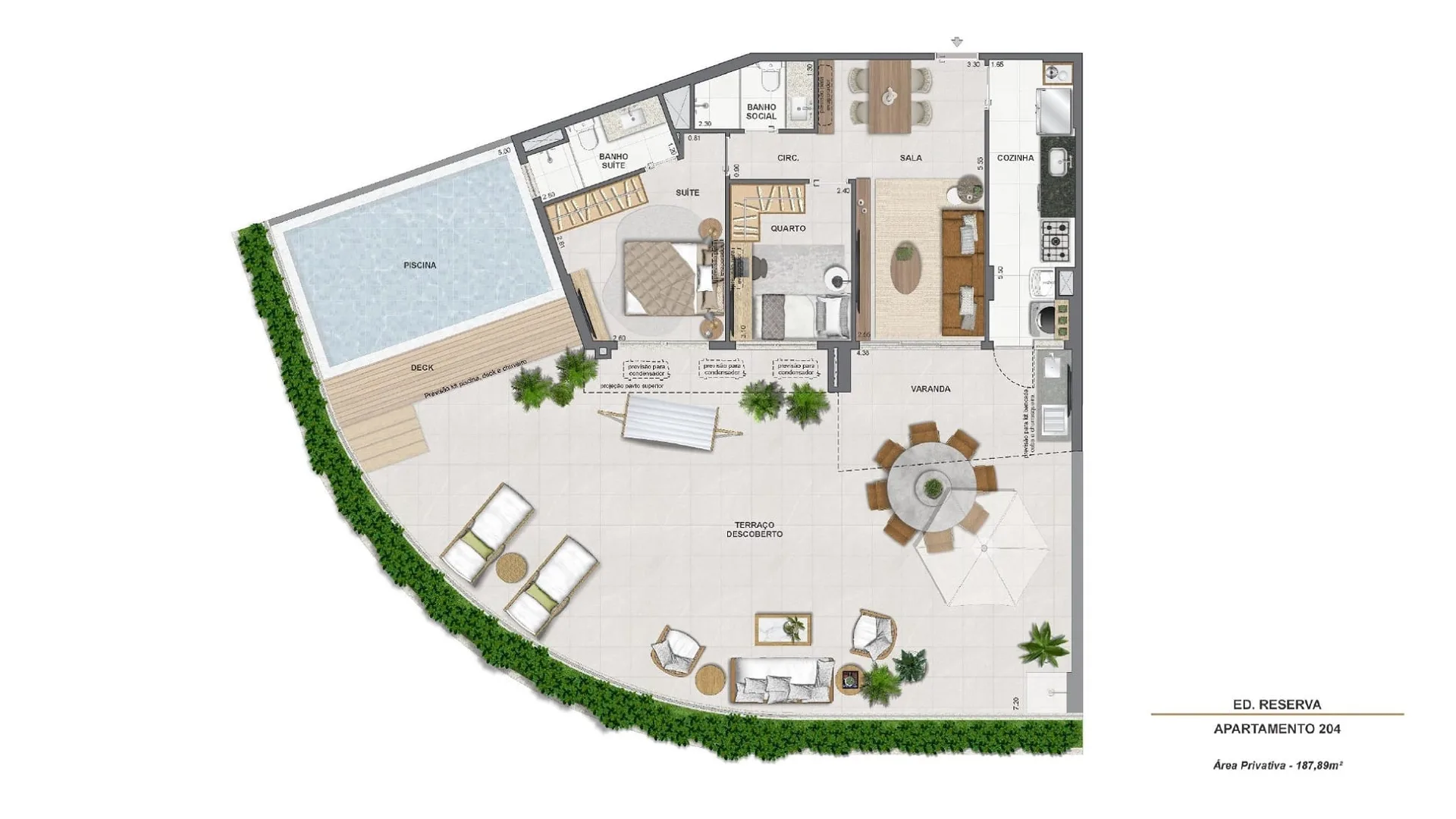 Planta 24: Endless Peninsula, apartamento de alto padrão na Barra da Tijuca, Rio de Janeiro