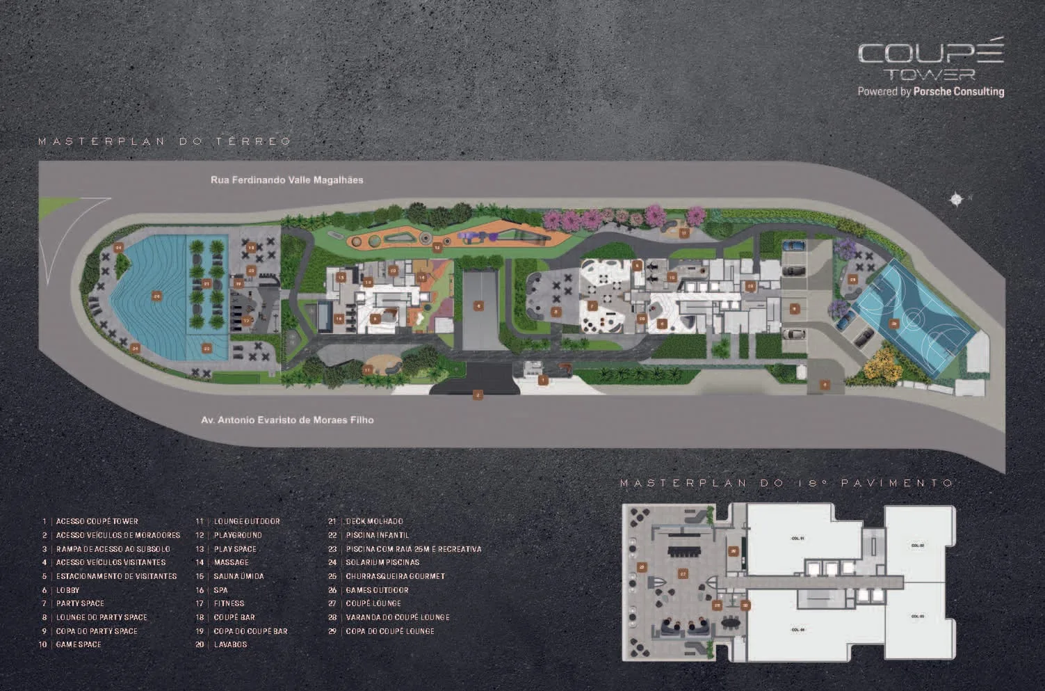 Planta 1: Coupe Tower RJZ Cyrela, apartamento de alto padrão na Barra da Tijuca, Rio de Janeiro