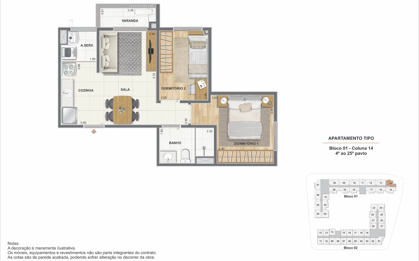 Planta 5: Caminhos da Guanabara, apartamento de alto padrão no Centro, Rio de Janeiro