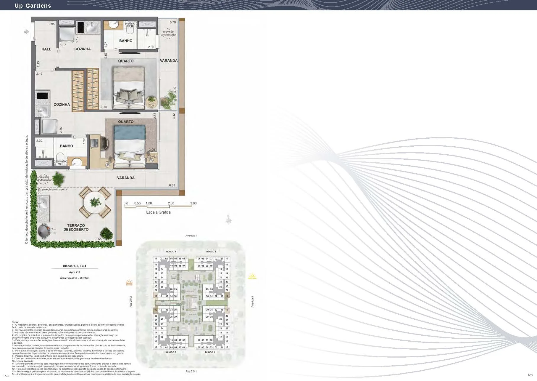 Planta 9: Arte Wave Residences, studio de alto padrão na Barra da Tijuca, Rio de Janeiro