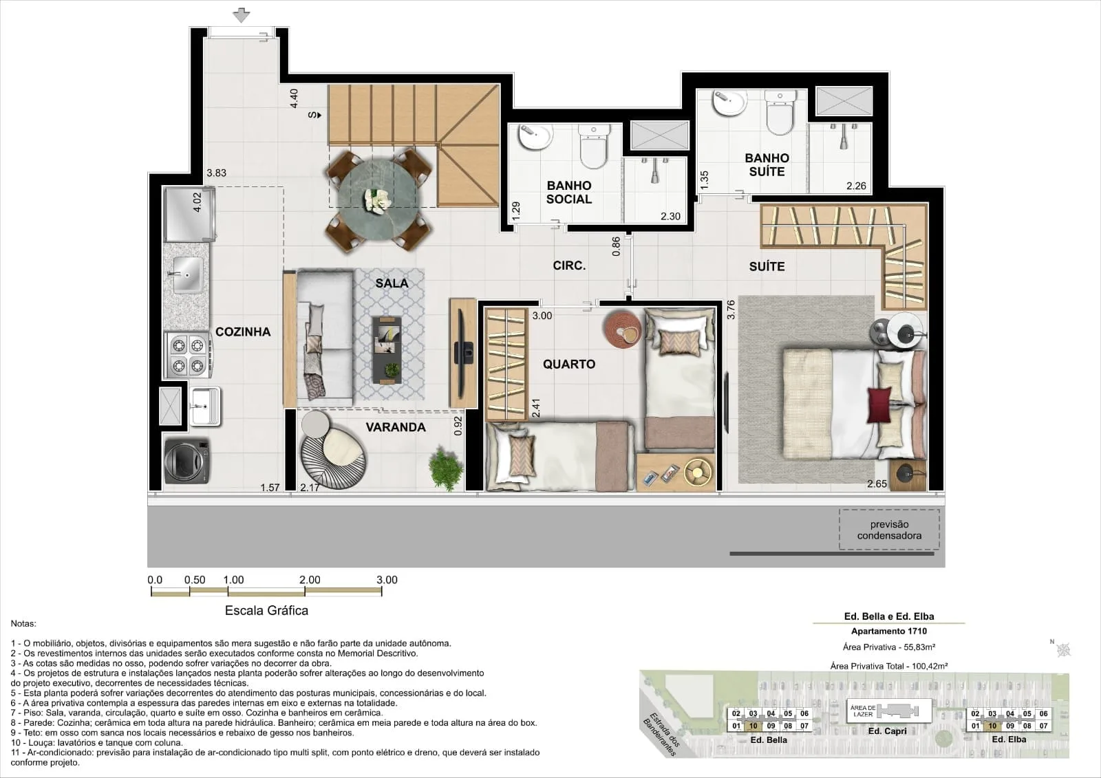 Planta 22: Murano Residencial, apartamento de alto padrão na Barra Olímpica, Rio de Janeiro