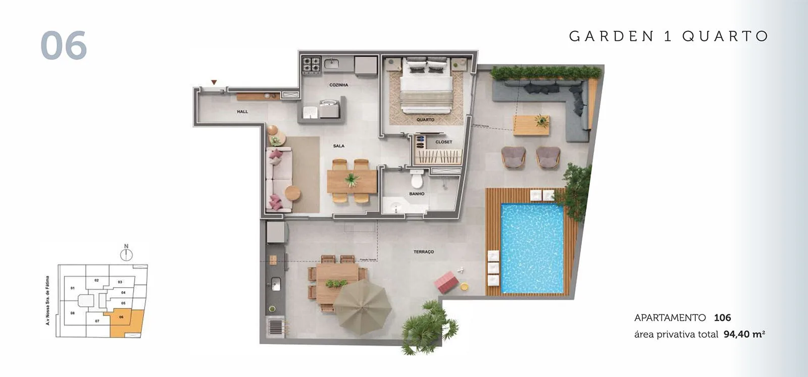 Planta 13: Cores de Fátima, apartamento de alto padrão no Centro, Rio de Janeiro