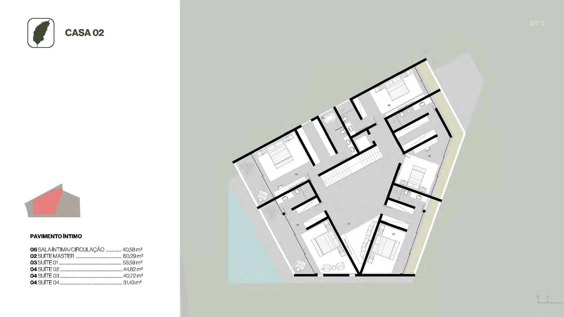 Planta 7: Estância Pernambuco Mozak, apartamento de alto padrão no Leblon, Rio de Janeiro