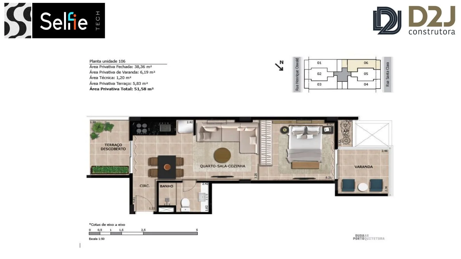 Planta 5: Selfie Tech Copacabana, apartamento de alto padrão em Copacabana, Rio de Janeiro