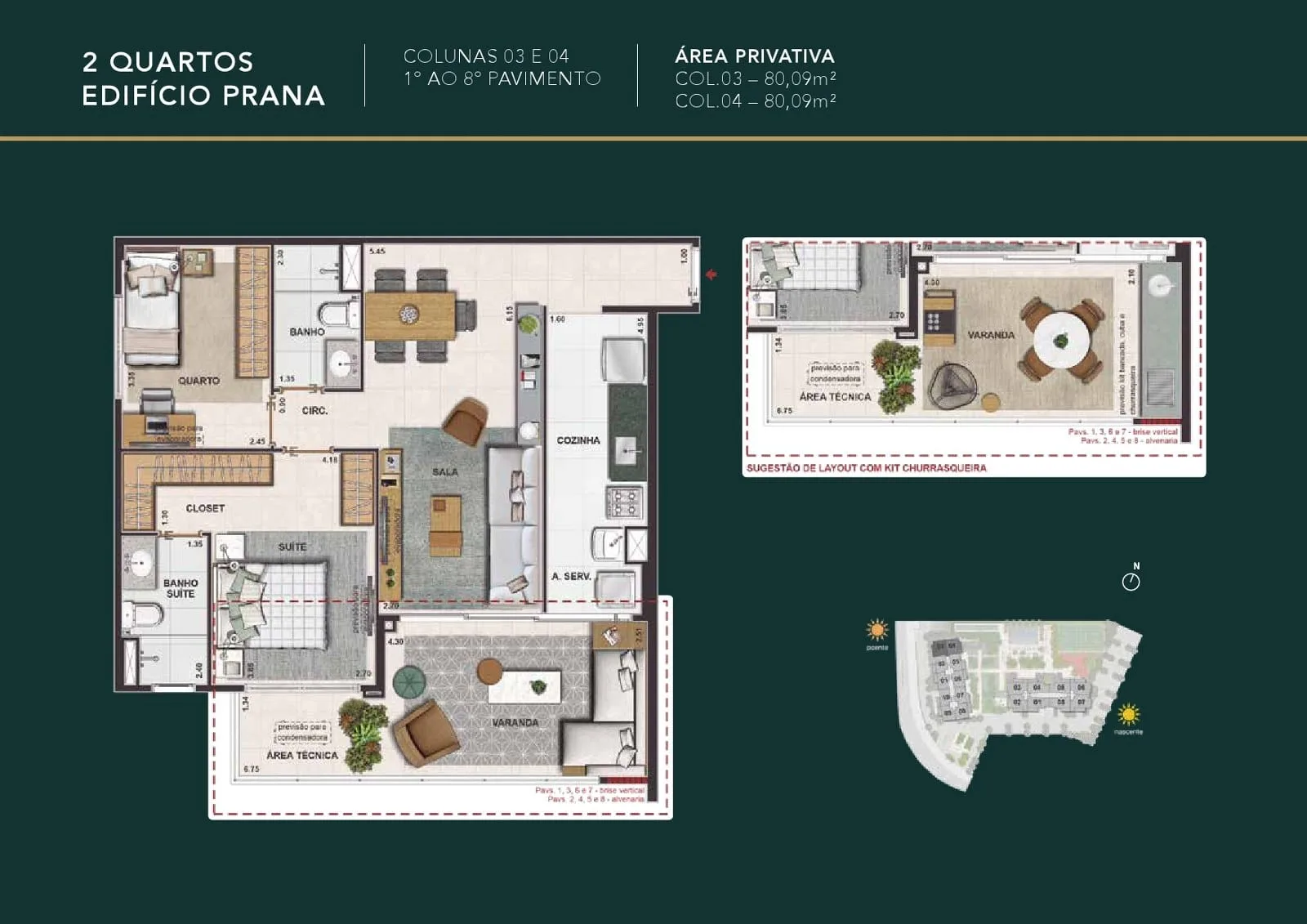 Planta 3: Mudrá Full Living, apartamento de alto padrão na Barra da Tijuca, Rio de Janeiro