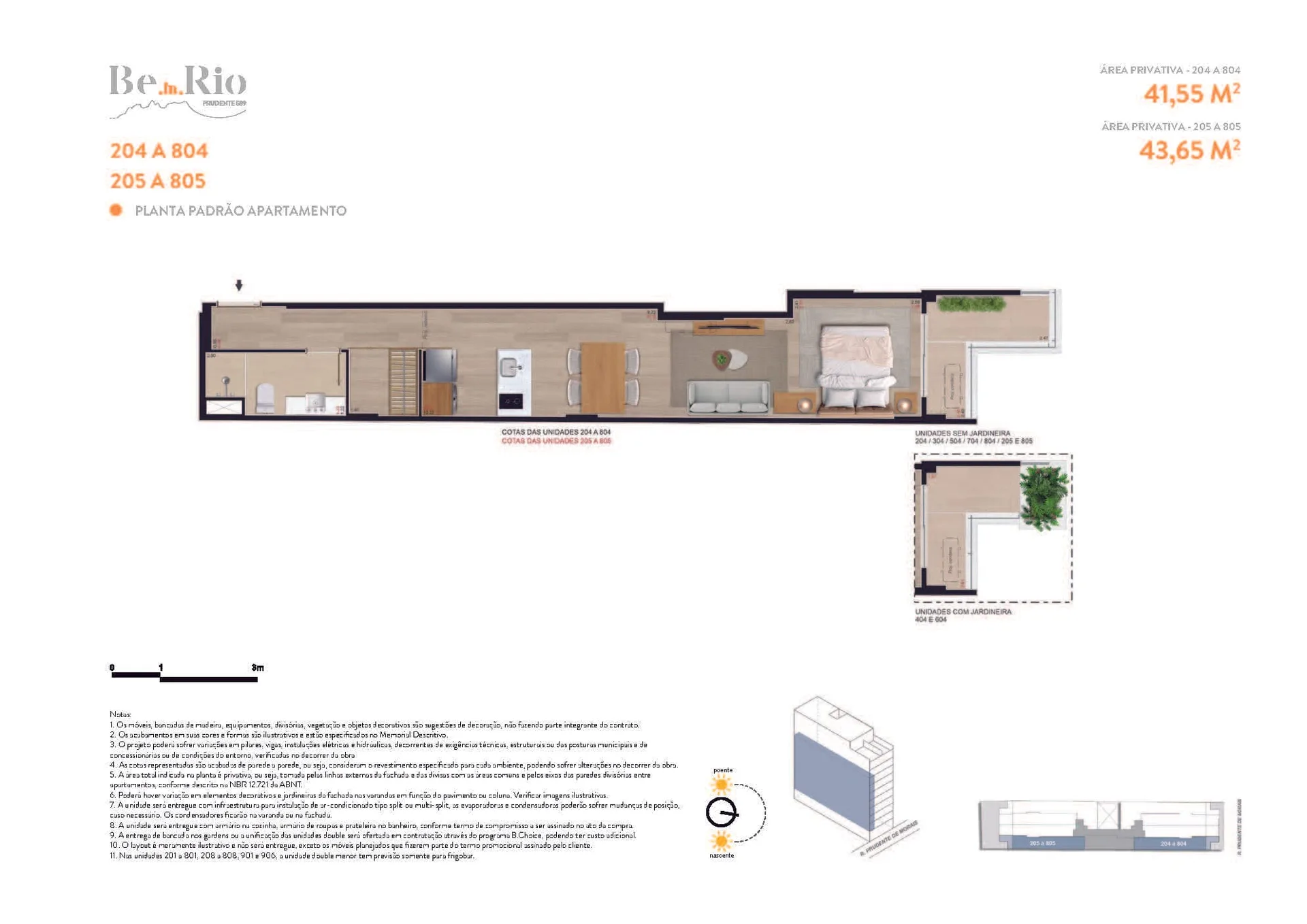 Planta 10: Be in Rio Prudente 589, studio de alto padrão em Ipanema, Rio de Janeiro