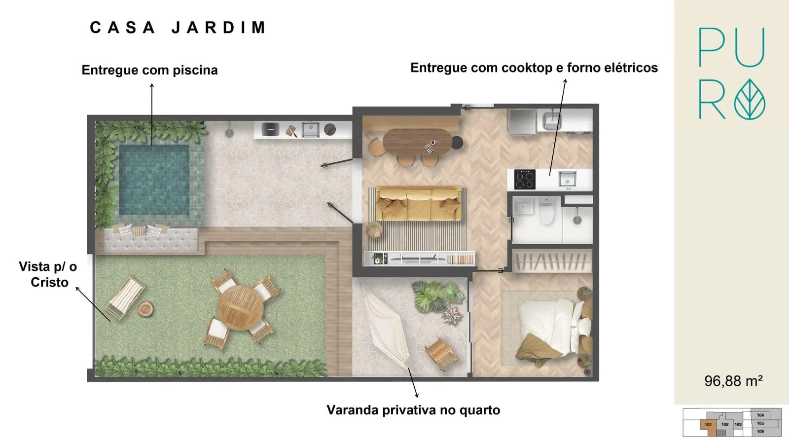 Planta 2: Puro Jardim Botânico, casa de alto padrão no Jardim Botânico, Rio de Janeiro