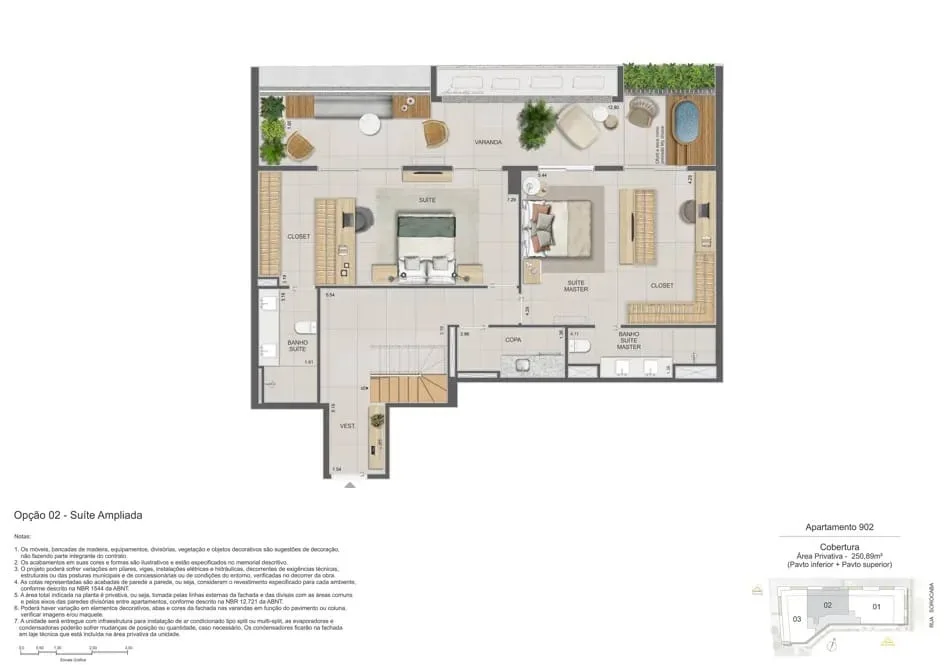 Planta 18: Zenture Residencial, apartamento de alto padrão em Botafogo, Rio de Janeiro