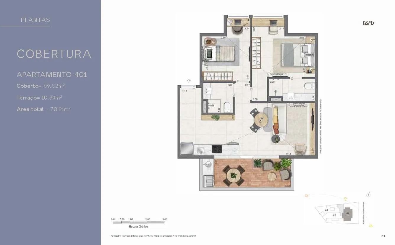 Planta 17: Villa Mozak, apartamento de alto padrão no Leblon, Rio de Janeiro