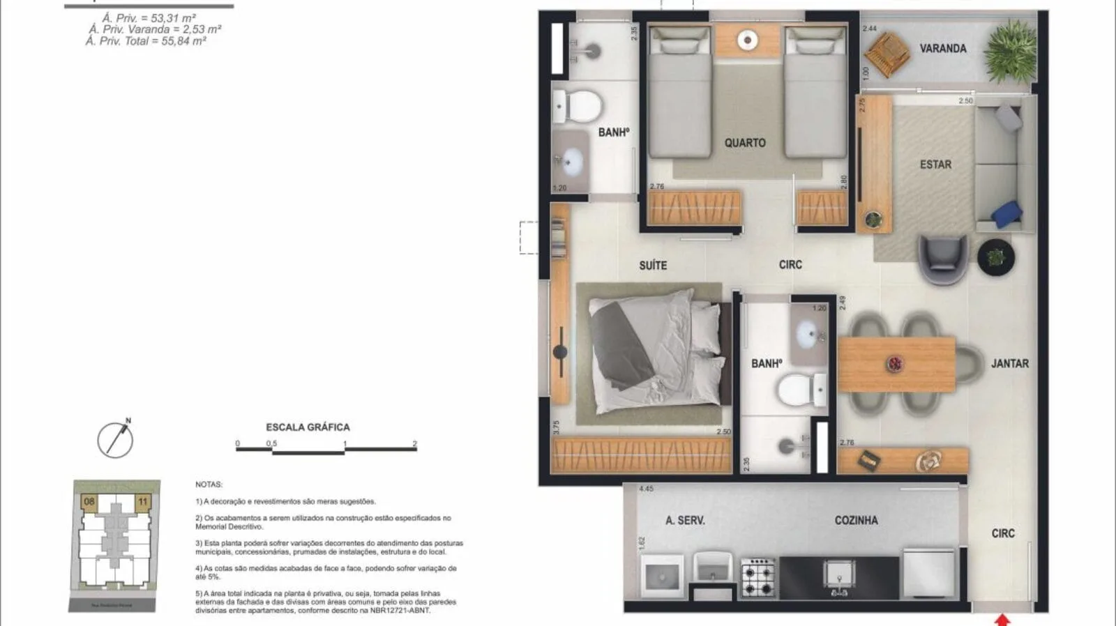 Planta 12: Mode Freguesia, apartamento de alto padrão em Outro, Rio de Janeiro