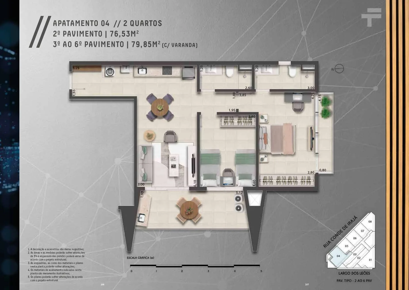 Planta 7: First Humaitá, studio de alto padrão em Outro, Rio de Janeiro