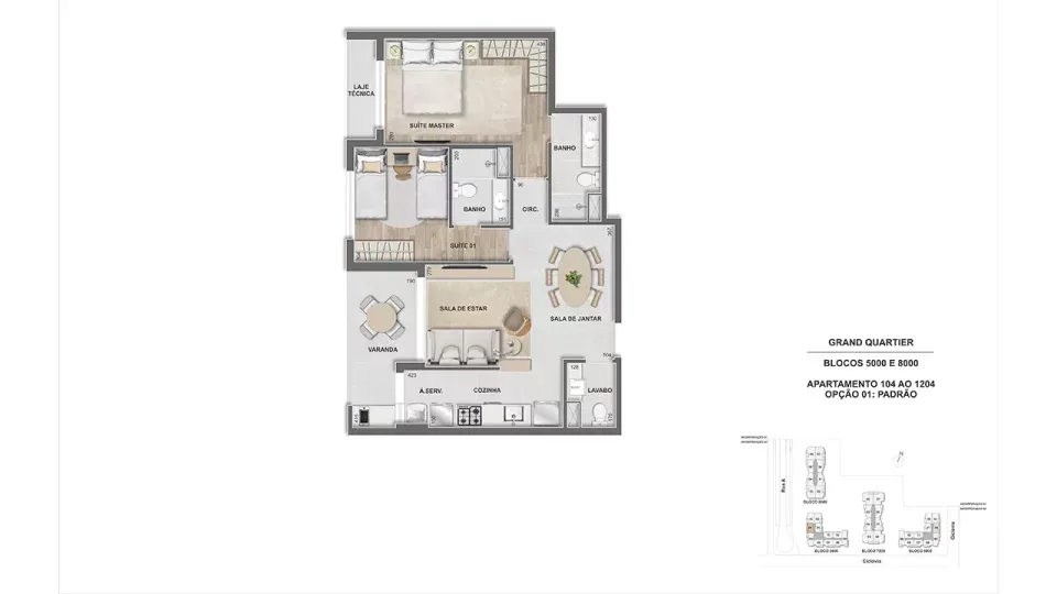 Planta 6: Grand Quartier, apartamento de alto padrão na Barra da Tijuca, Rio de Janeiro