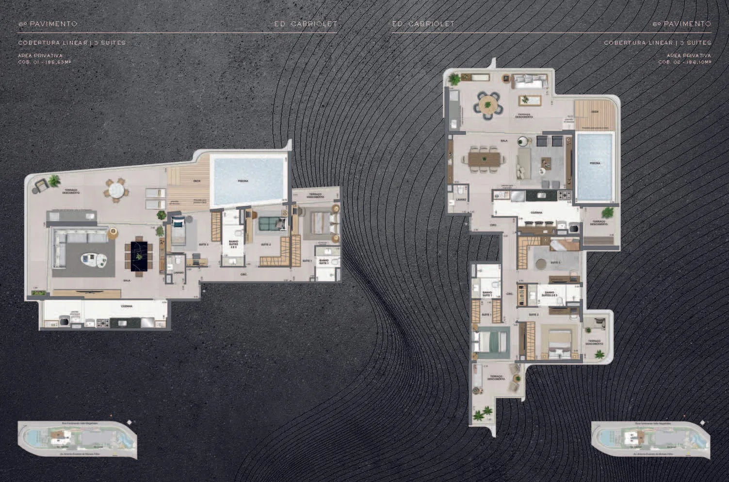 Planta 4: Coupe Tower RJZ Cyrela, apartamento de alto padrão na Barra da Tijuca, Rio de Janeiro