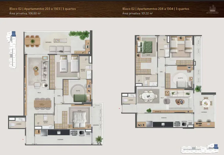 Planta 19: Symphony Residences Flamengo, apartamento de alto padrão no Flamengo, Rio de Janeiro