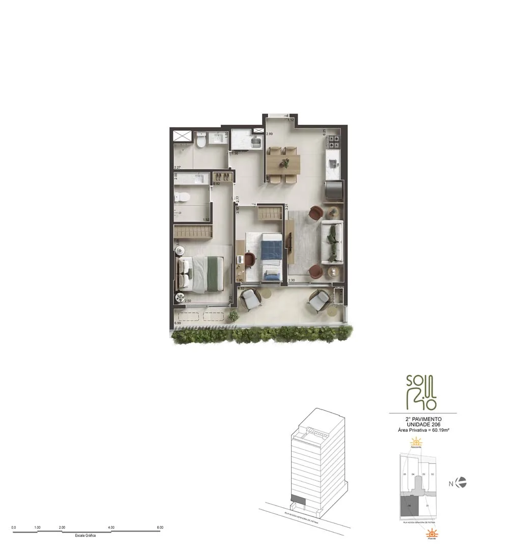 Planta 10: Soul Rio Nossa Senhora de Fátima, studio de alto padrão no Centro, Rio de Janeiro