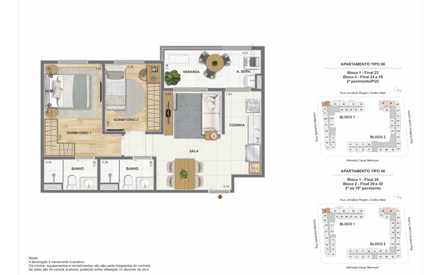 Planta 4: Orla Central , apartamento de alto padrão no Centro, Rio de Janeiro