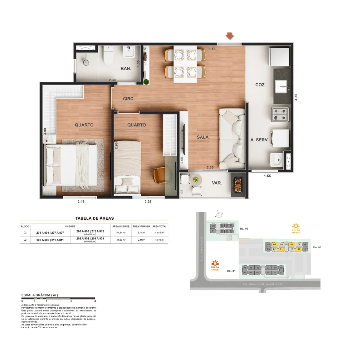 Planta 13: Vitale Walk Residencial, apartamento de alto padrão em Outro, Rio de Janeiro