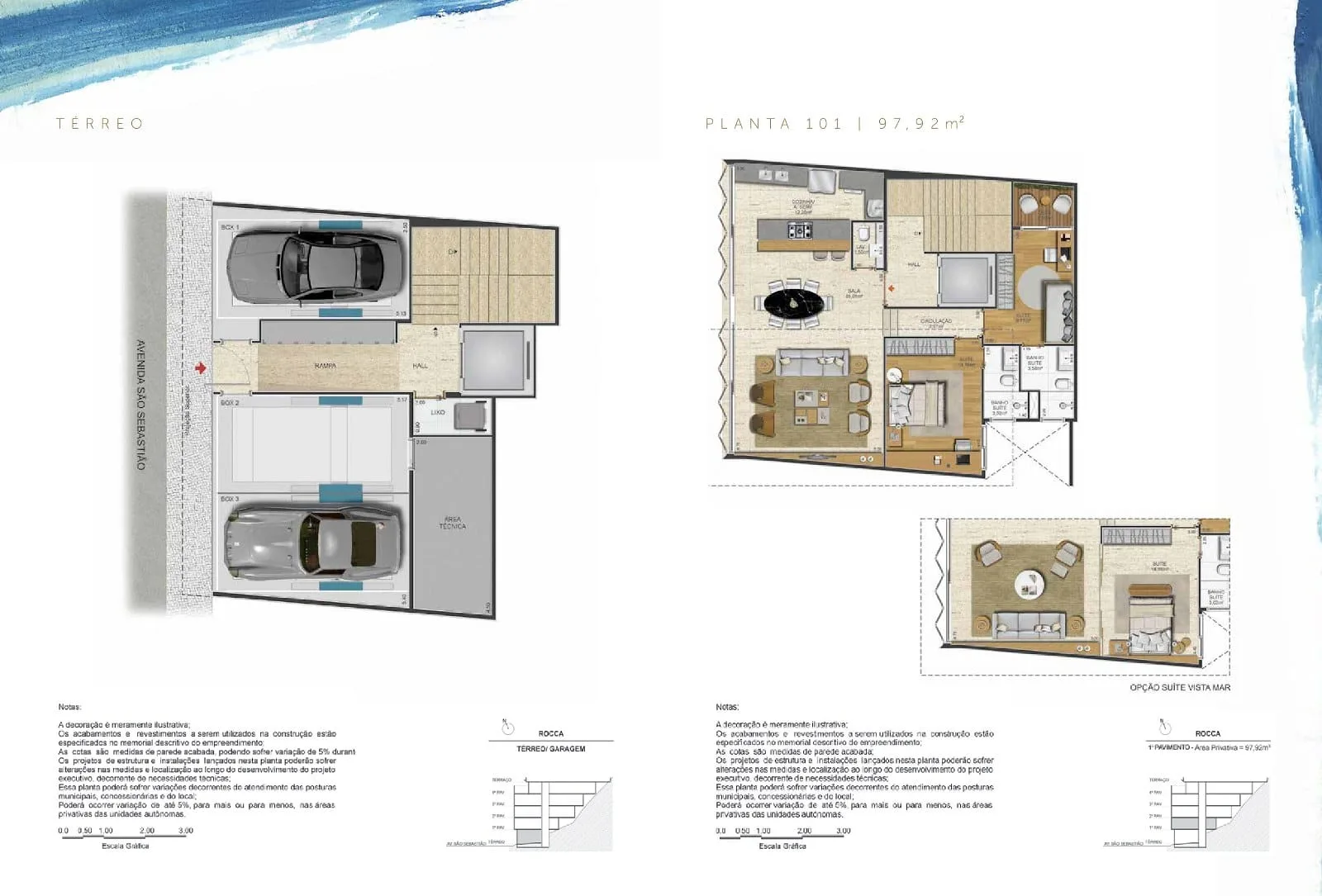 Planta 1: Rocca Urca Inti, apartamento de alto padrão na Urca, Rio de Janeiro