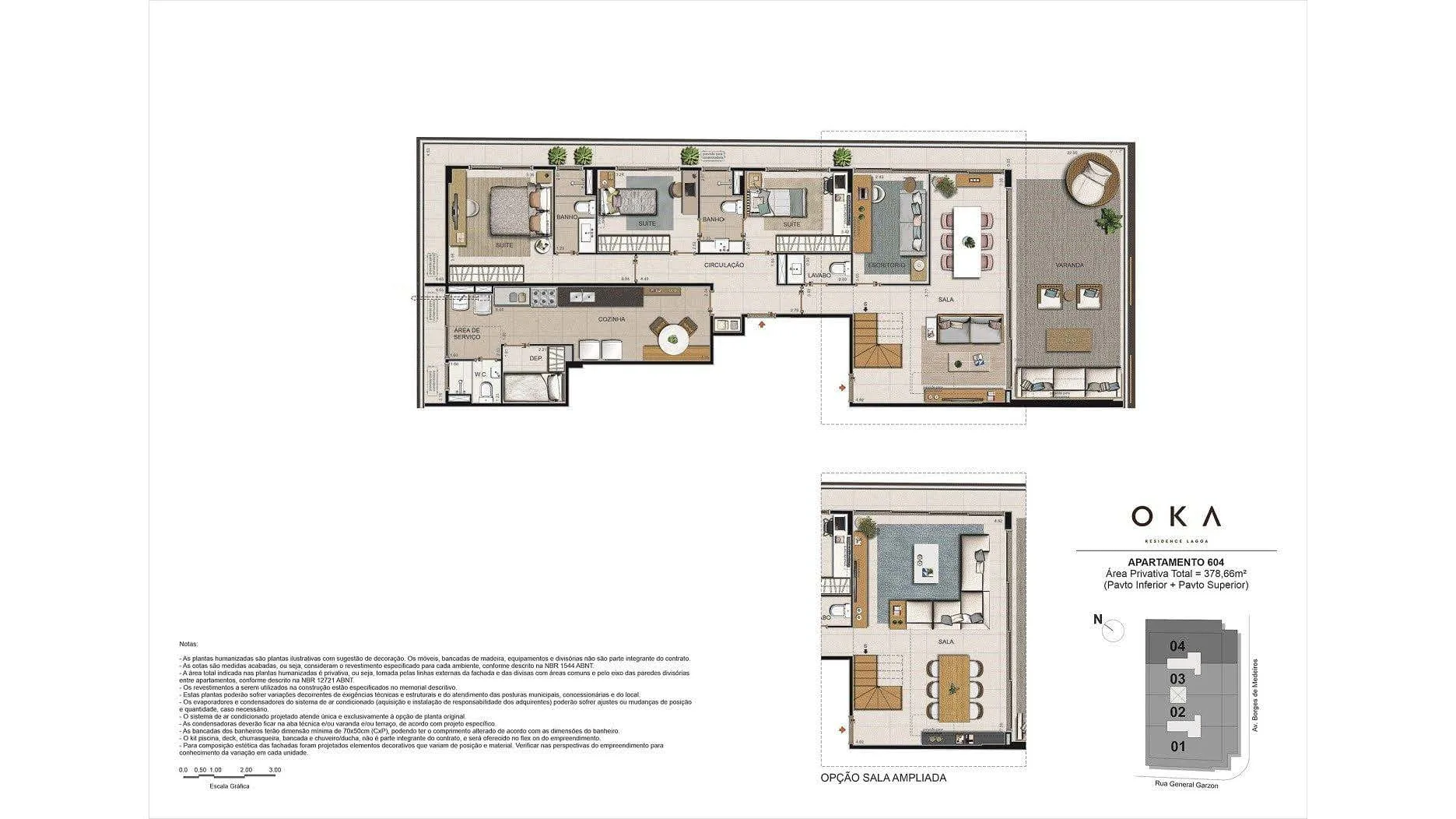 Planta 10: Oka Residence Lagoa, apartamento de alto padrão na Lagoa, Rio de Janeiro