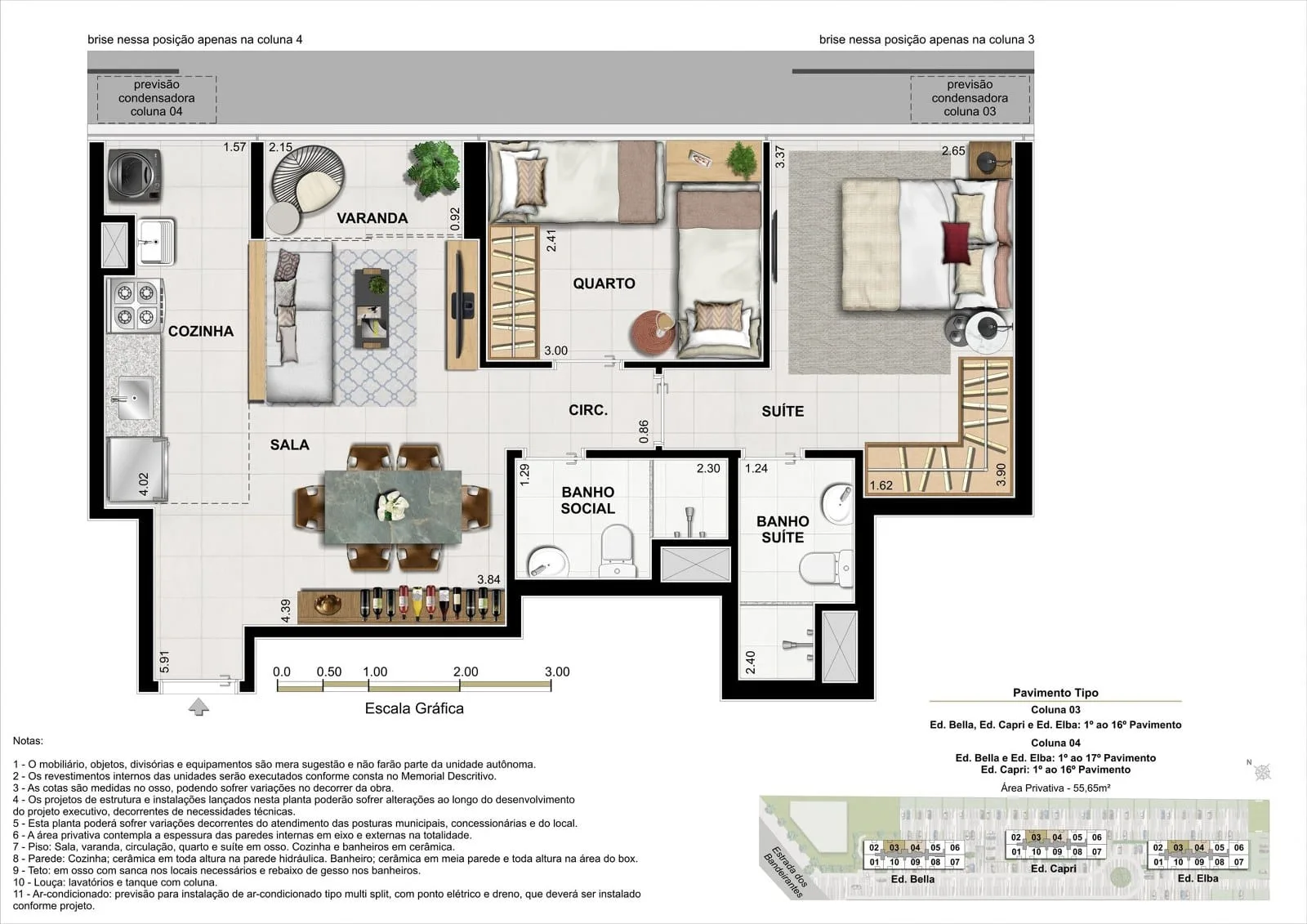 Planta 29: Murano Residencial, apartamento de alto padrão na Barra Olímpica, Rio de Janeiro