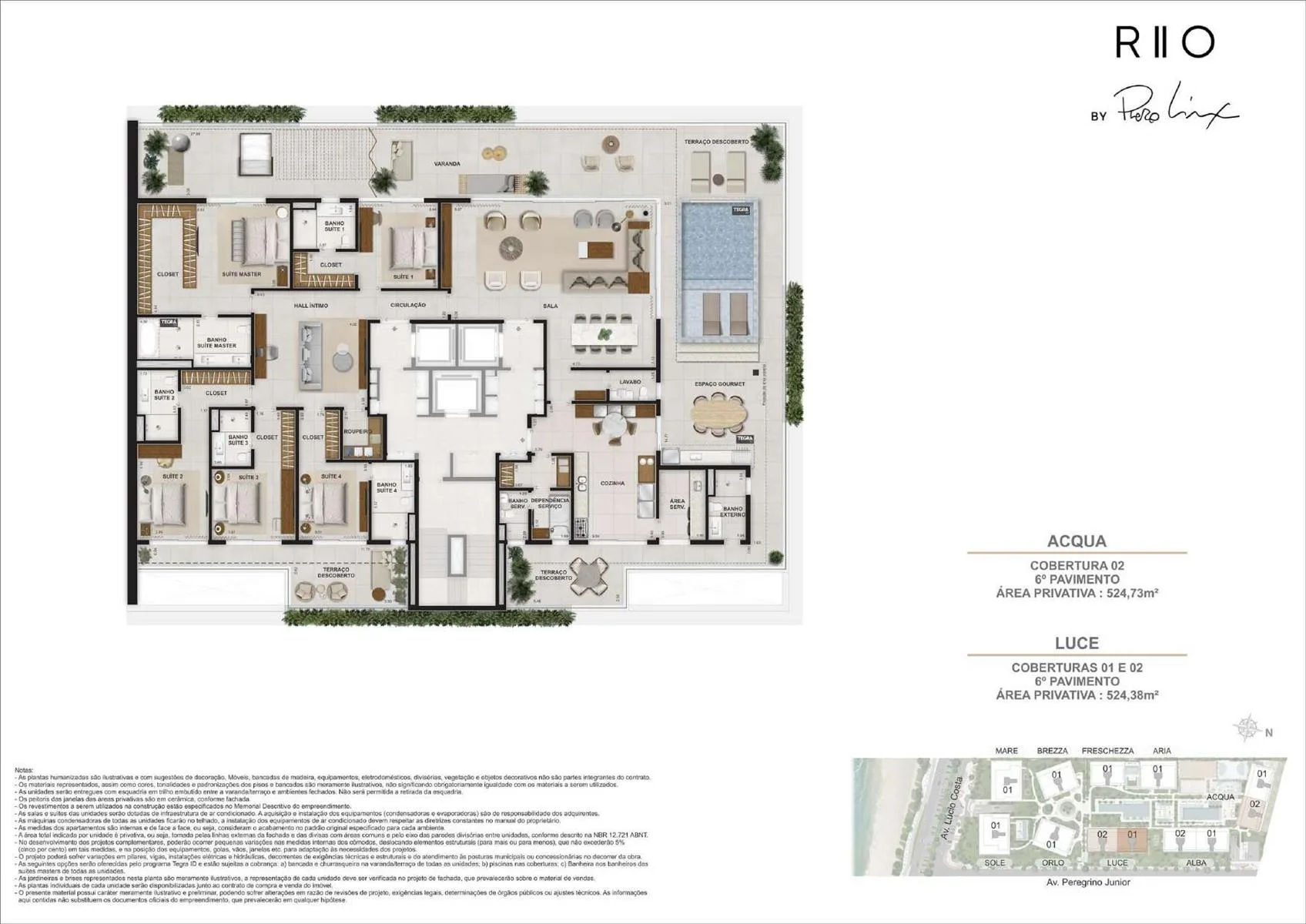 Planta 11: Riio by Piero Lissoni, apartamento de alto padrão na Barra da Tijuca, Rio de Janeiro