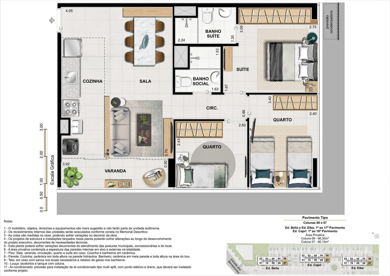 Planta 30: Murano Residencial, apartamento de alto padrão na Barra Olímpica, Rio de Janeiro