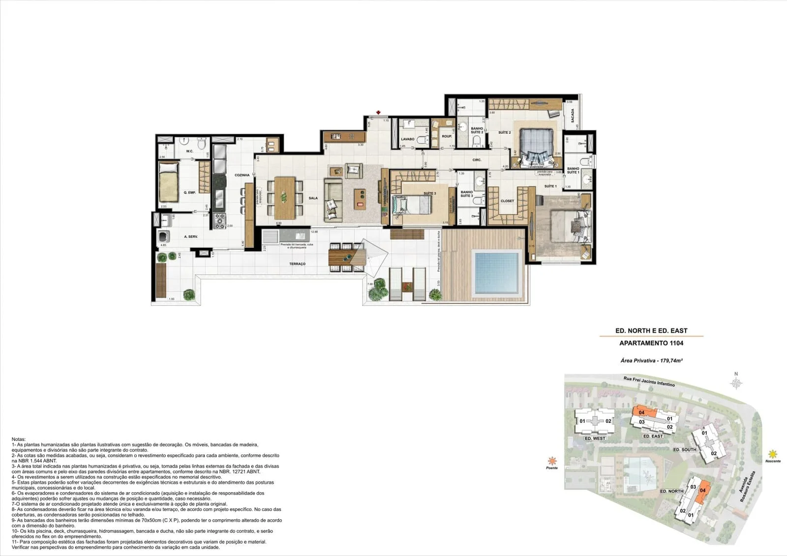 Planta 11: Latitud Barra da Tijuca, apartamento de alto padrão na Barra da Tijuca, Rio de Janeiro
