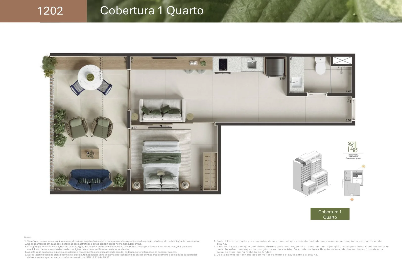 Planta 28: Soul Rio Gago Coutinho 53, studio de alto padrão em Laranjeiras, Rio de Janeiro