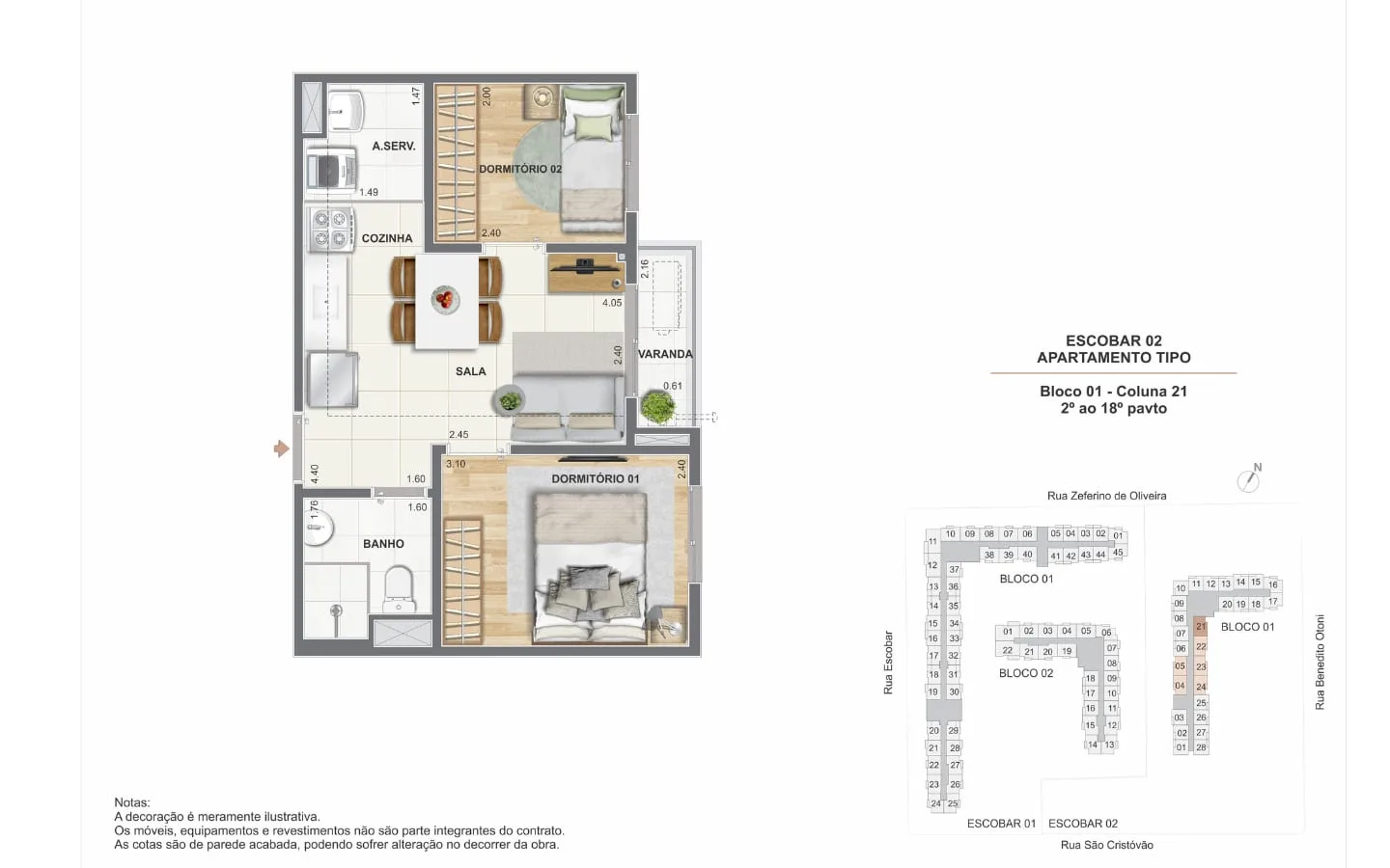 Planta 2: Luzes do Rio Porto Maravilha, apartamento de alto padrão no Centro, Rio de Janeiro