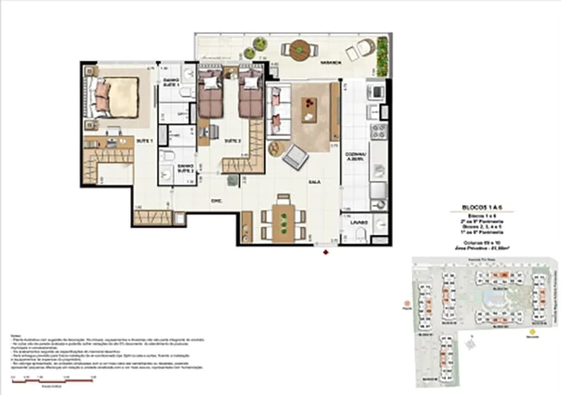 Planta 6: RG Personal Residence, apartamento de alto padrão no Recreio dos Bandeirantes, Rio de Janeiro