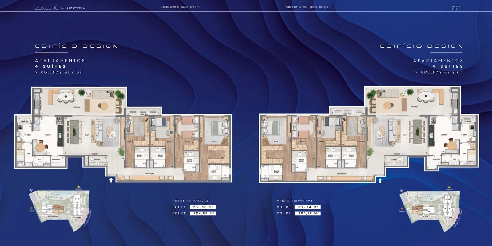 Planta 5: Concept RJZ Cyrela, apartamento de alto padrão na Barra da Tijuca, Rio de Janeiro