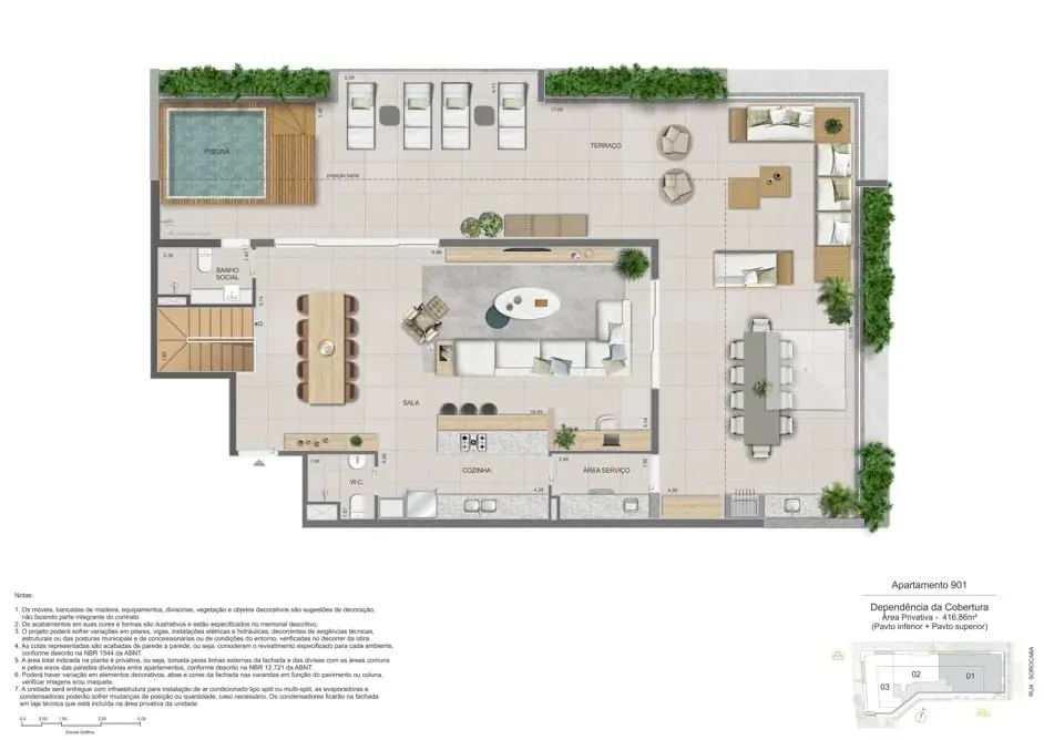 Planta 13: Zenture Residencial, apartamento de alto padrão em Botafogo, Rio de Janeiro