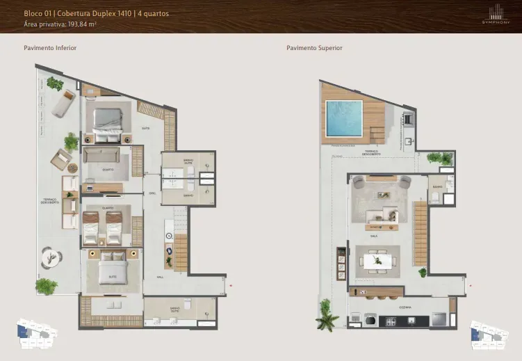 Planta 17: Symphony Residences Flamengo, apartamento de alto padrão no Flamengo, Rio de Janeiro