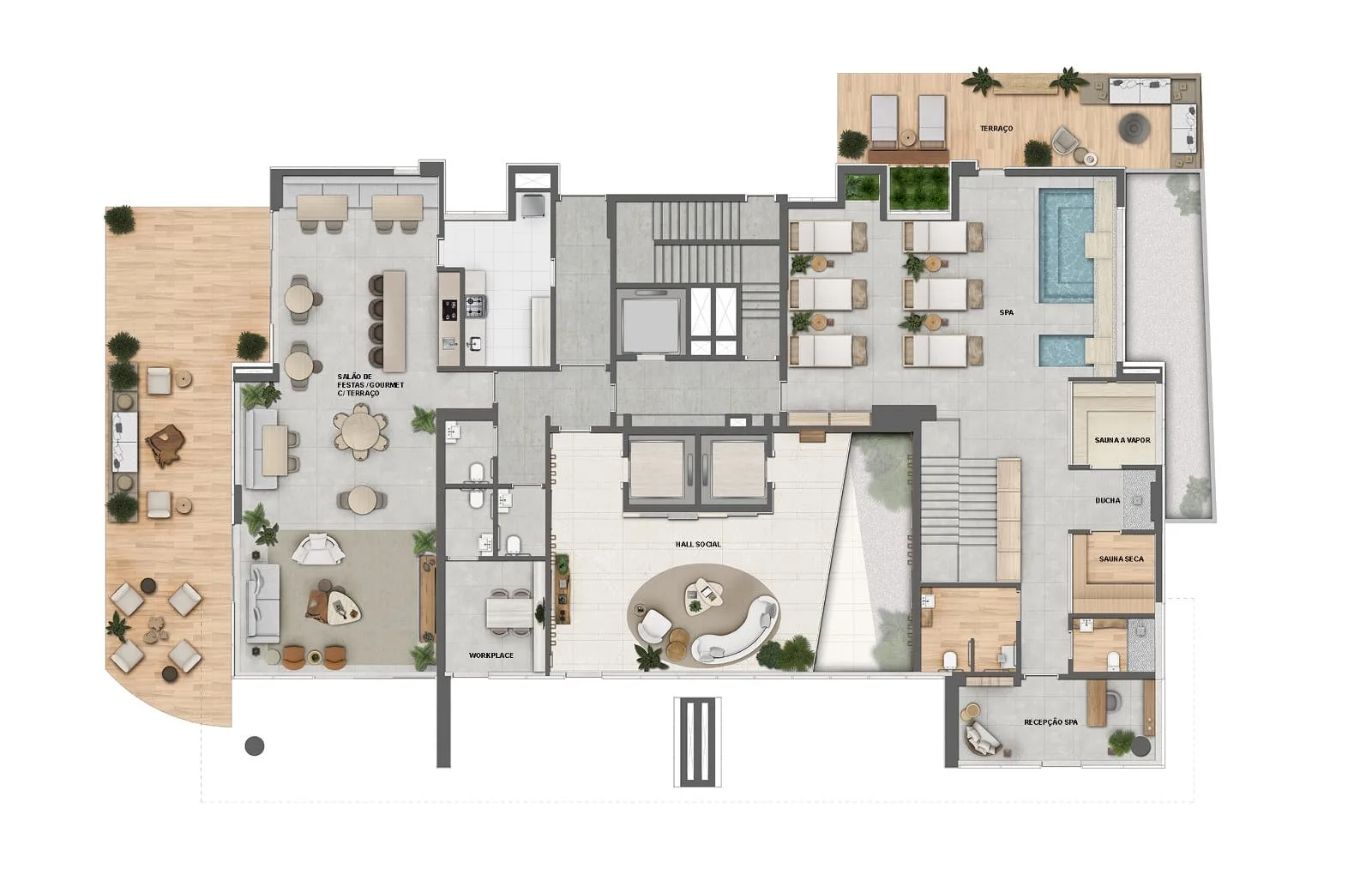 Planta 5: Oceana Golf Residence, apartamento de alto padrão na Barra da Tijuca, Rio de Janeiro