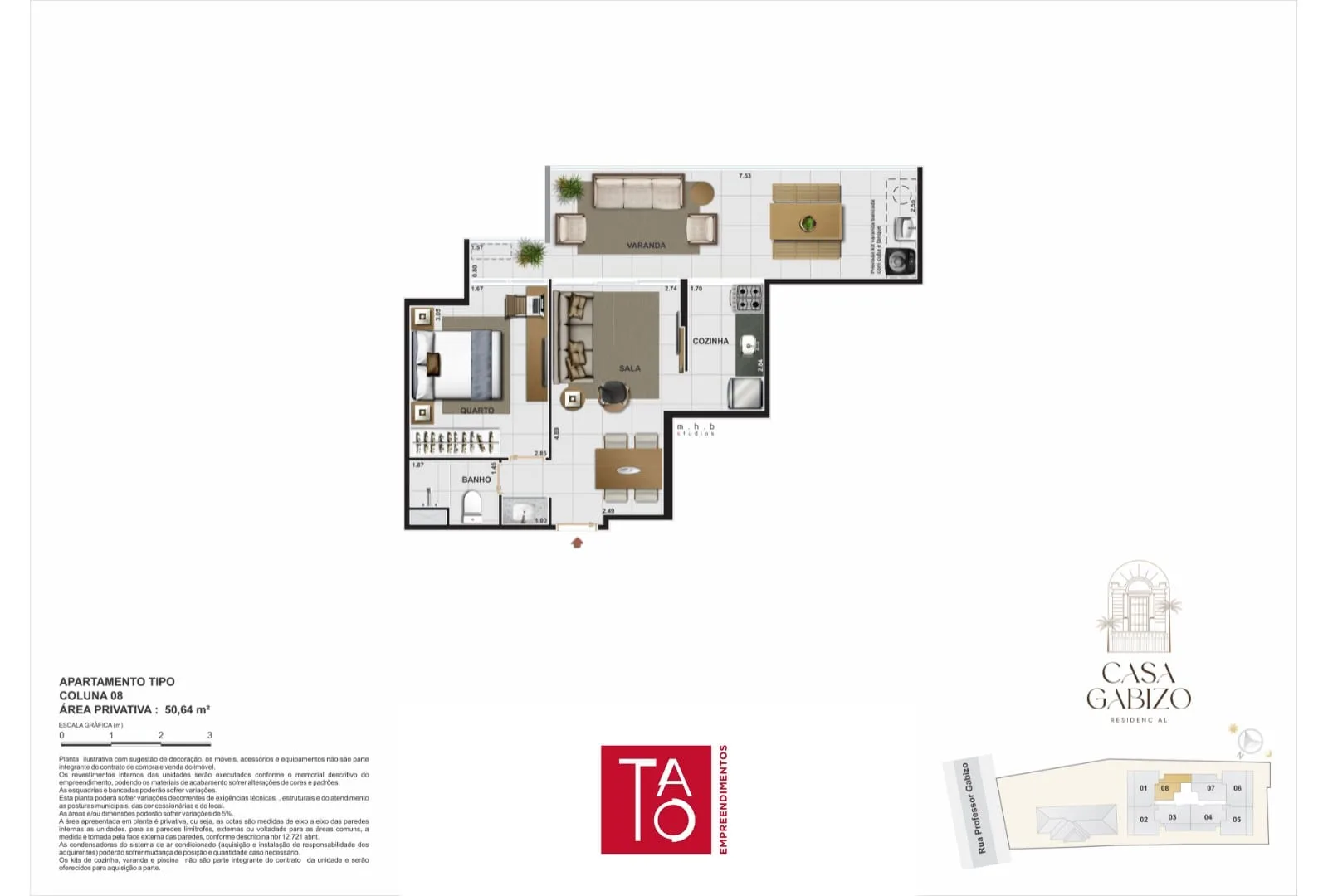 Planta 7: Casa Gabizo Residencial, apartamento de alto padrão na Tijuca, Rio de Janeiro