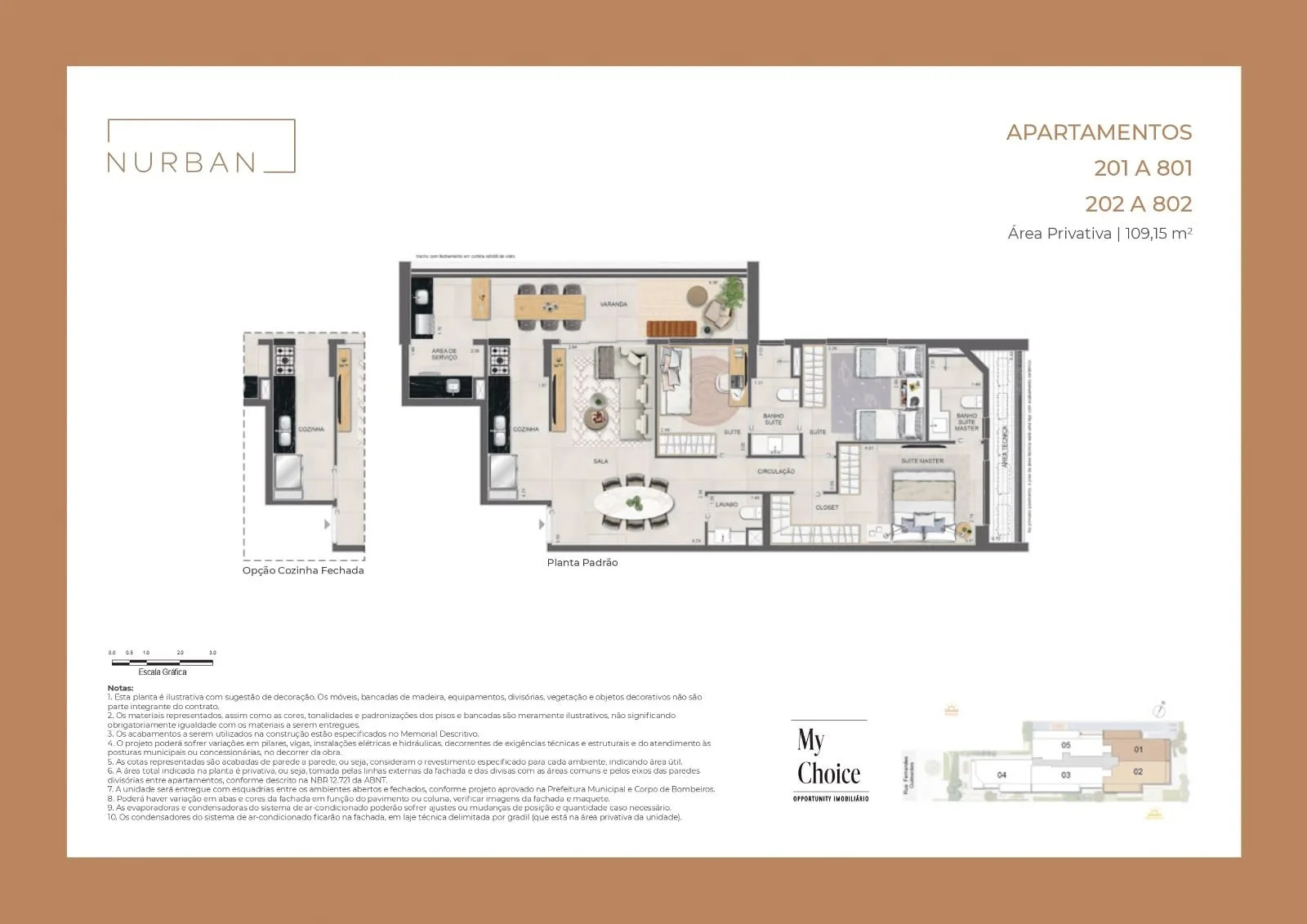 Planta 1: Nurban Botafogo, apartamento de alto padrão em Botafogo, Rio de Janeiro