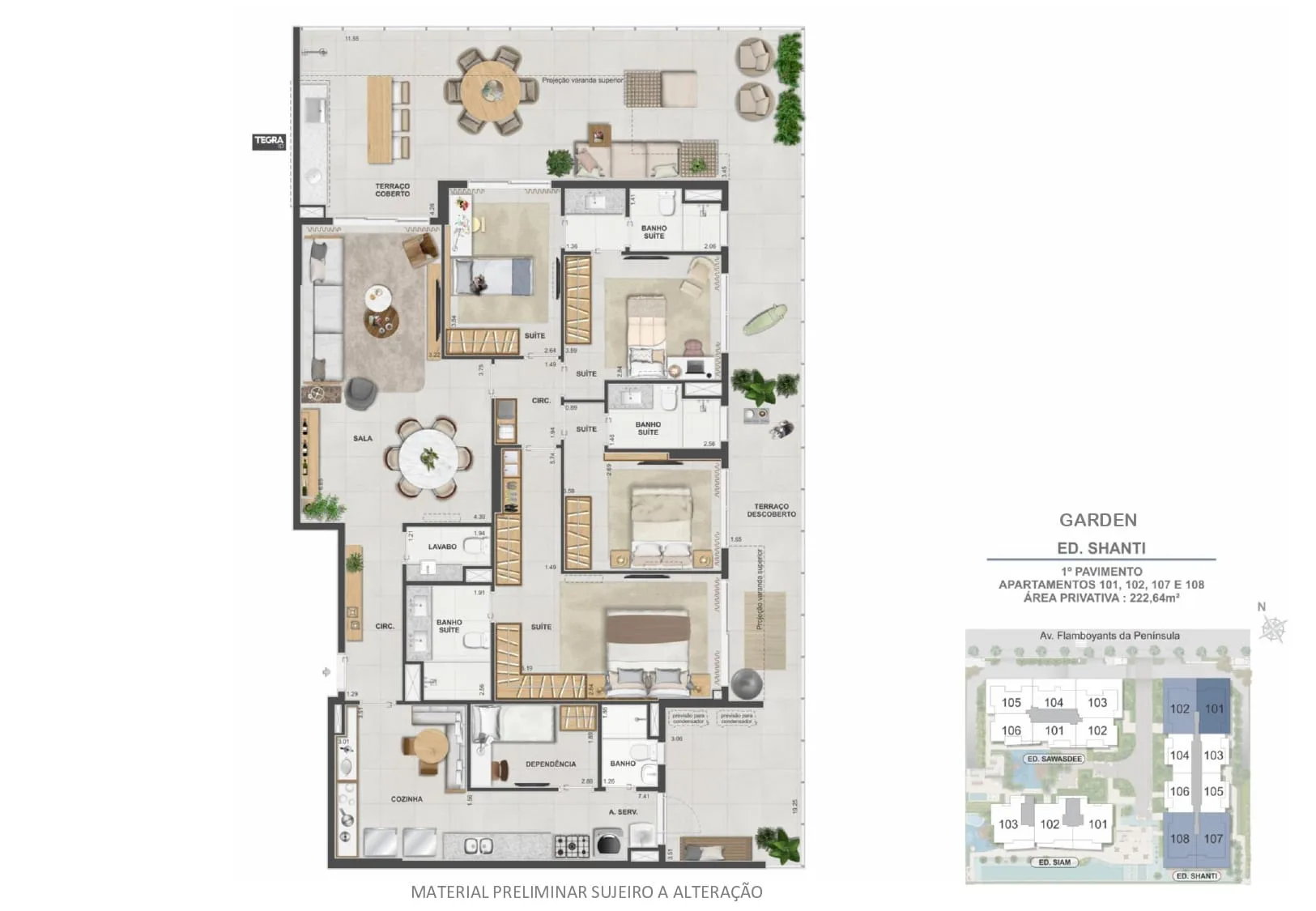 Planta 3: Península Collection, apartamento de alto padrão na Barra da Tijuca, Rio de Janeiro