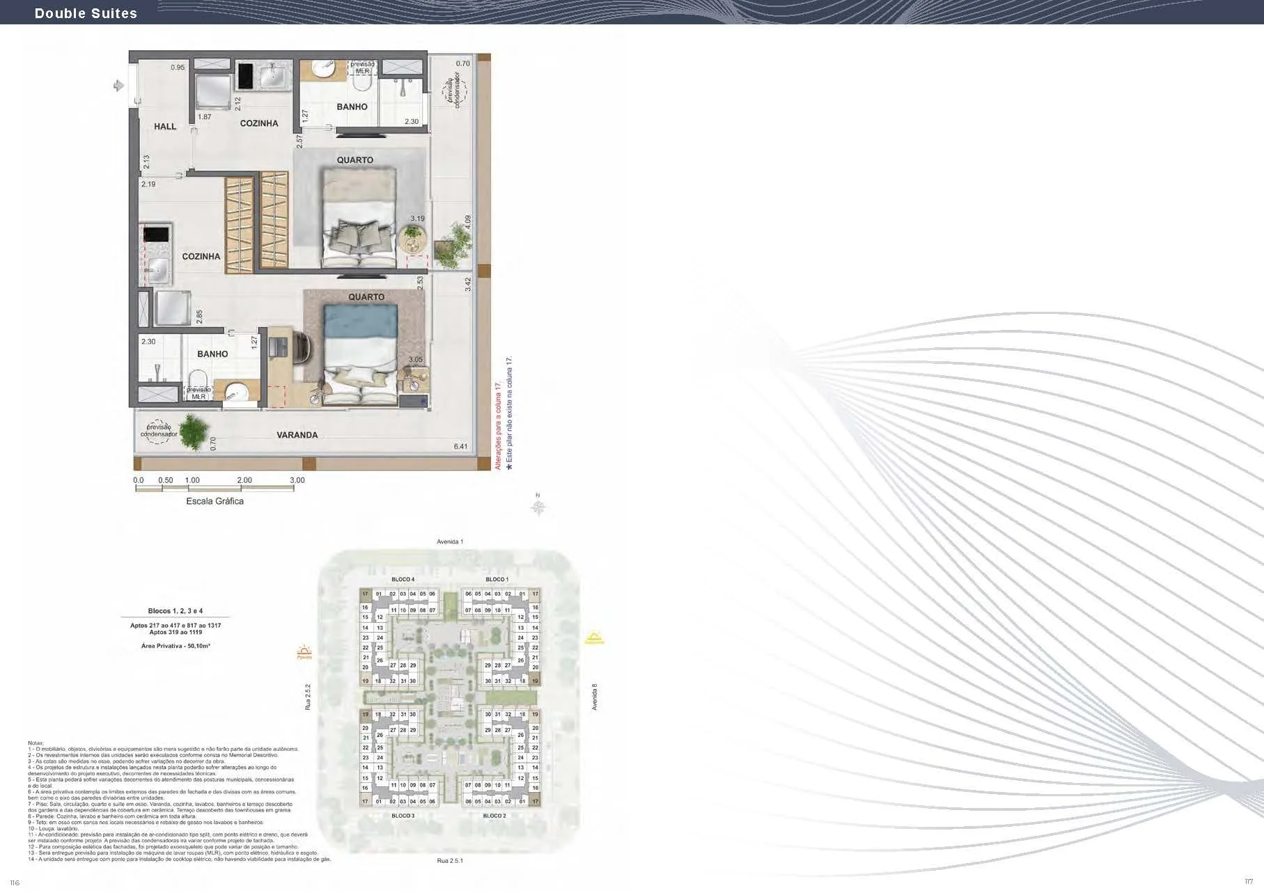 Planta 14: Arte Wave Residences, studio de alto padrão na Barra da Tijuca, Rio de Janeiro
