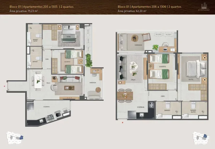Planta 5: Symphony Residences Flamengo, apartamento de alto padrão no Flamengo, Rio de Janeiro