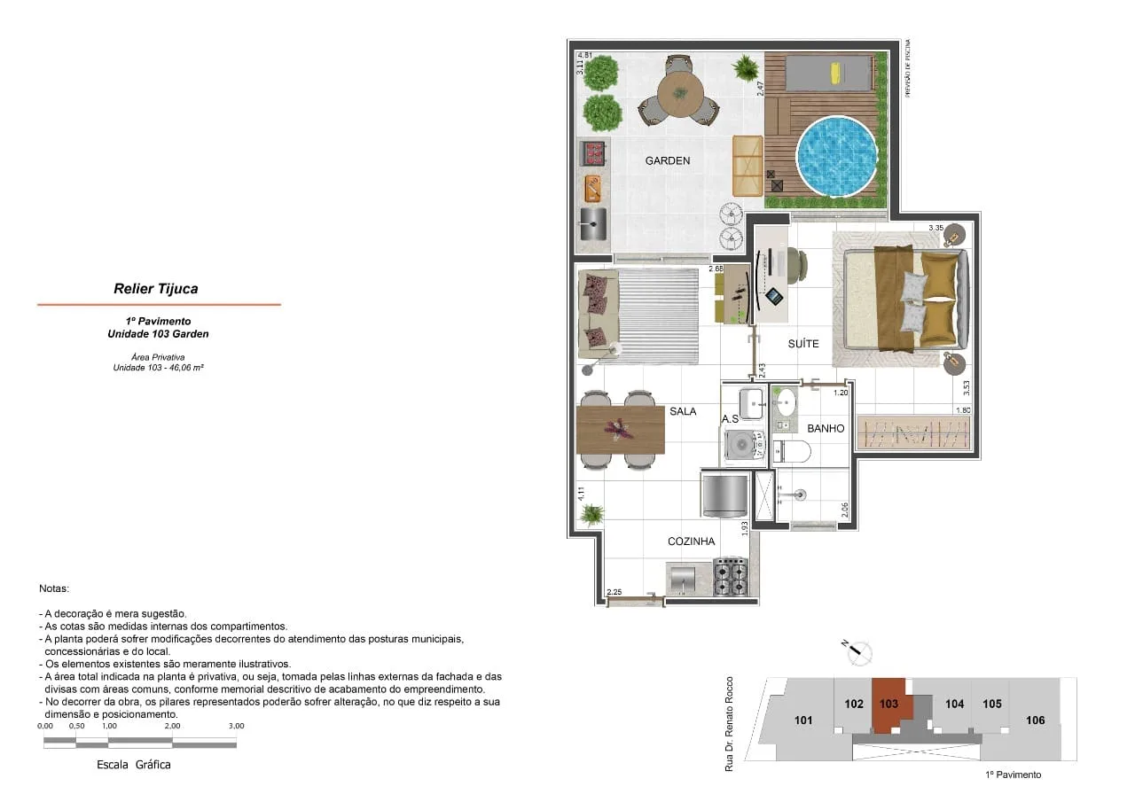 Planta 8: Relier Tijuca, apartamento de alto padrão na Tijuca, Rio de Janeiro