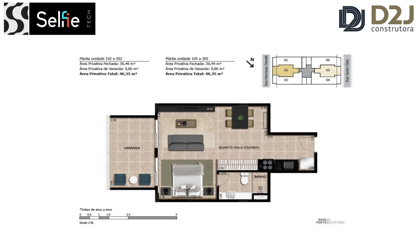Planta 2: Selfie Tech Copacabana, apartamento de alto padrão em Copacabana, Rio de Janeiro